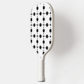 Schwarze Polka-Punkte, Polka-Dot-Muster, Punkte, g Pickleball Schläger (Links)