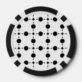 Schwarze Polka-Punkte, Polka-Dot-Muster, Punkte, g Pokerchips (Rückseite)