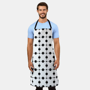 Schwarze Polka-Punkte, Polka-Dot-Muster, Punkte, g Schürze