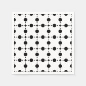 Schwarze Polka-Punkte, Polka-Dot-Muster, Punkte, g Serviette (Vorderseite)