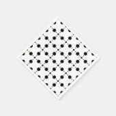 Schwarze Polka-Punkte, Polka-Dot-Muster, Punkte, g Serviette (Ecke)
