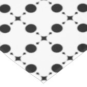 Schwarze Polka-Punkte, Polka-Dot-Muster, Punkte, g Tischdecke (Schrägansicht)