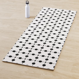 Schwarze Polka-Punkte, Polka-Dot-Muster, Punkte, g Yogamatte