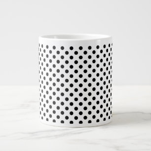 Schwarze Polka-Punkte-Riesen-Tasse Jumbo-Tasse
