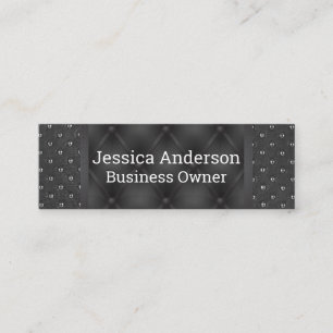 Schwarze Polsterung Luxus Mini Visitenkarte