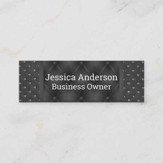 Schwarze Polsterung | Luxus Mini Visitenkarte (Vorderseite)