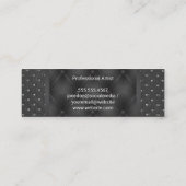 Schwarze Polsterung | Luxus Mini Visitenkarte (Rückseite)