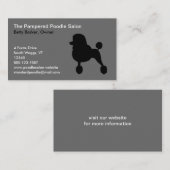 Schwarze Poodle-Silhouette (Standard, Extravagante Visitenkarte (Vorne/Hinten)