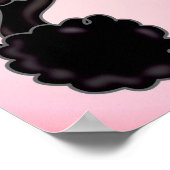 SCHWARZE POODLE-SITZUNG POSTER (Ecke)