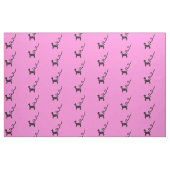 Schwarze Poodles Muster Stoff (Fat Quarter (45,7 x 55,9 cm))
