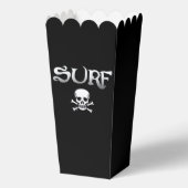 Schwarze Popcorn-Boxen für Surf und Skull Geschenkschachtel (Vorderseite)