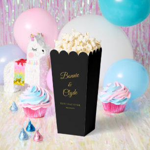Schwarze Popcorn-Geschenkbox für elegante Feiern Geschenkschachtel