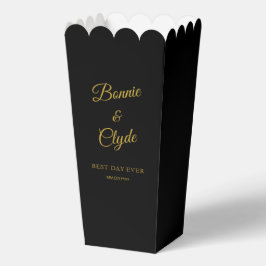 Schwarze Popcorn-Geschenkbox für elegante Feiern Geschenkschachtel