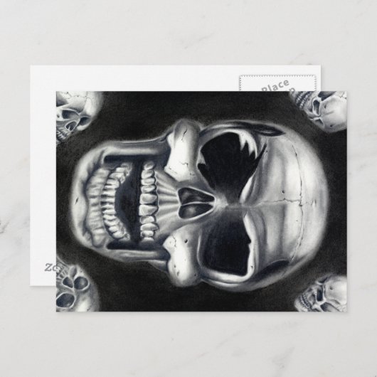 Schwarze Postkarte (Vorne/Hinten)