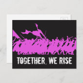 Schwarze Postkarte "Gemeinsam aufsteigen" (Vorne/Hinten)