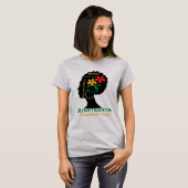 Schwarze Power Afro-Frau Juneteenth-Ästhetik T-Shirt (Vorne ganz)