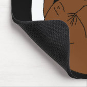 Schwarze Power-Faust Mousepad (Ecke)