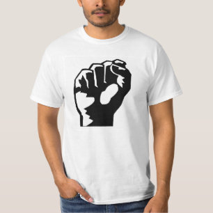 Schwarze Power-Faust T-Shirt