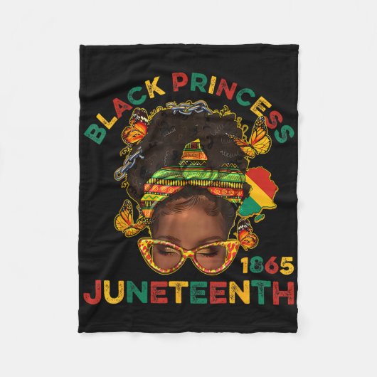 Schwarze Prinzen Juneteenth 1865 Geschichtsmonat M Fleecedecke (Vorderseite)
