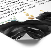 Schwarze Prinzessin Quinceañera 15 Tabelle Seating Poster (Ecke)