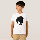Schwarze Prinzessin-Silhouette T-Shirt (Vorne ganz)