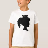 Schwarze Prinzessin-Silhouette T-Shirt (Vorderseite)
