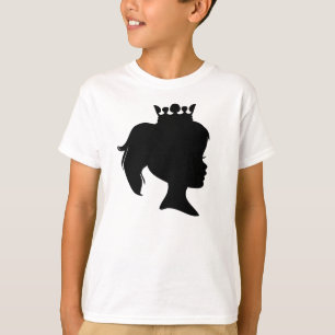 Schwarze Prinzessin-Silhouette T-Shirt