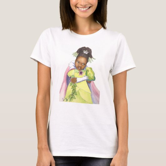 Schwarze Prinzessin u. der T - Shirt der (Vorderseite)