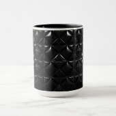 Schwarze Prismen-Textur  Tasse (Zentrum)