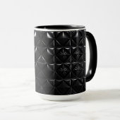 Schwarze Prismen-Textur  Tasse (VorderseiteRechts)
