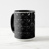 Schwarze Prismen-Textur  Tasse (Vorderseite Links)
