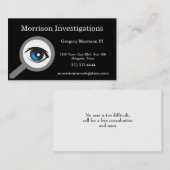 Schwarze private Untersuchungs-Visitenkarte Visitenkarte (Vorne/Hinten)