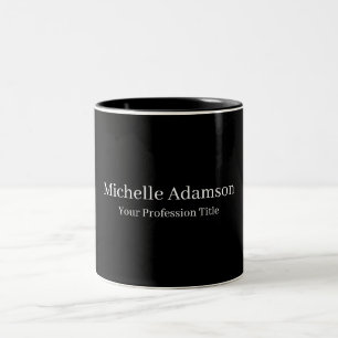 Schwarze Professionelle Schlichte Moderne Zweifarbige Tasse