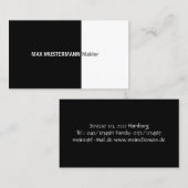 Schwarze professionelle Visitenkarte (Vorne/Hinten)