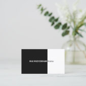 Schwarze professionelle Visitenkarte (Stehend Vorderseite)