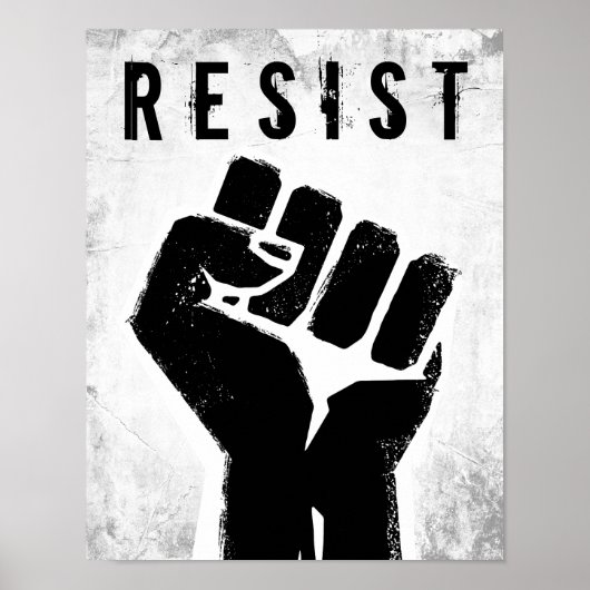 Schwarze Protestfaust Poster (Vorne)