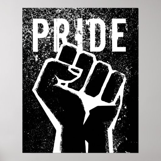 Schwarze Protestfaust Poster (Vorne)