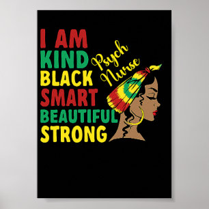 Schwarze Psych-Krankenschwester Afroamerikanische Poster
