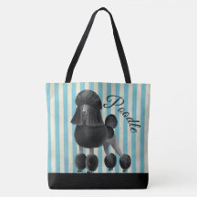 Schwarze Pudel-Streifen-Tasche