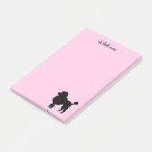 Schwarze PudelhundeSilhouette Post-it Klebezettel (angewinkelt)