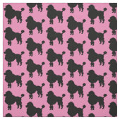Schwarze PudelhundeSilhouette Stoff (Muster)