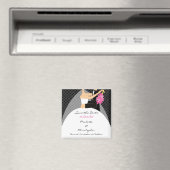 Schwarze Punkte Brille & Groom speichern das Datum Magnet (In Situ (Geschirrspüler))