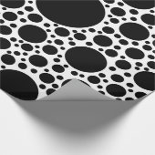 Schwarze Punkte Muster + Ihr Backgr. Ideen Geschenkpapier (Ecke)