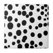 Schwarze Punkte weißer Kuh dalmatinischer Hund Fliese (Vorderseite)