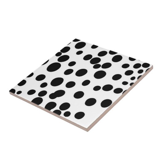 Schwarze Punkte weißer Kuh dalmatinischer Hund Fliese (Seite)