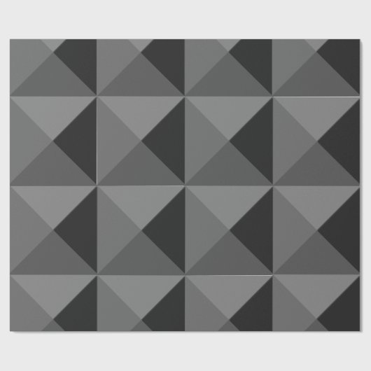 Schwarze Pyramiden Geschenkpapier (Flach)