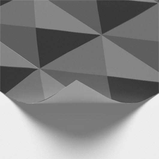 Schwarze Pyramiden Geschenkpapier (Ecke)