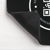 Schwarze QR-Code-Firmen-Werbemauspad Mousepad (Ecke)