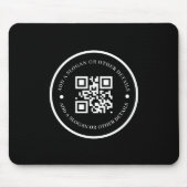 Schwarze QR-Code-Firmen-Werbemauspad Mousepad (Vorne)