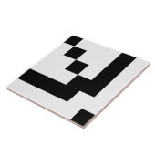 Schwarze Quadrate auf Weiß Fliese (Seite)